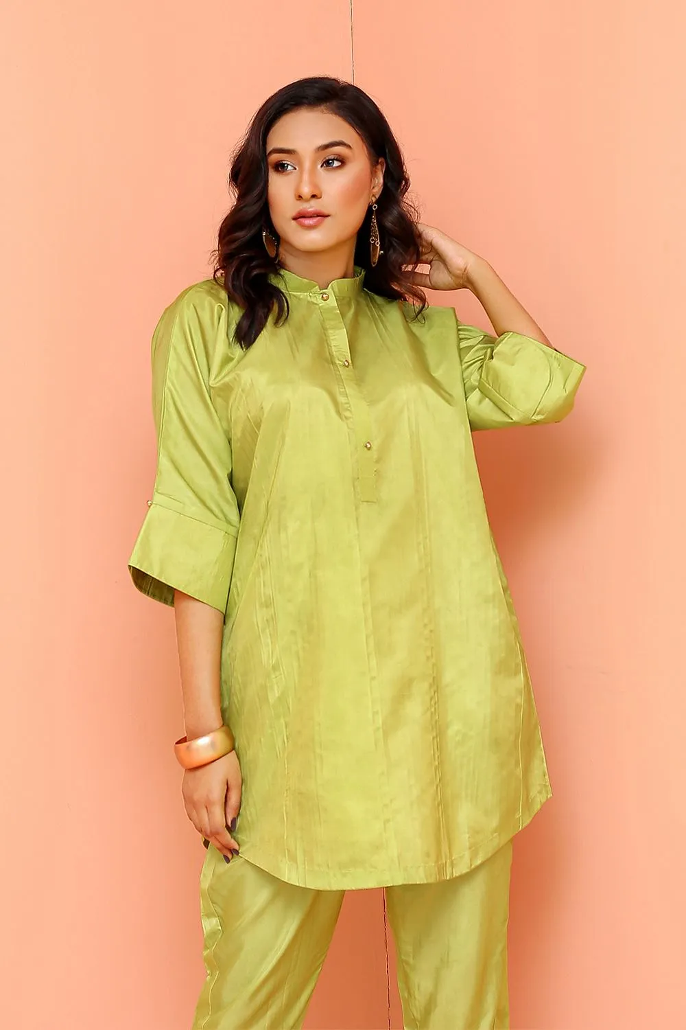 2 Pcs Stitched Silk SHIRT & TROUSER RKTC-040