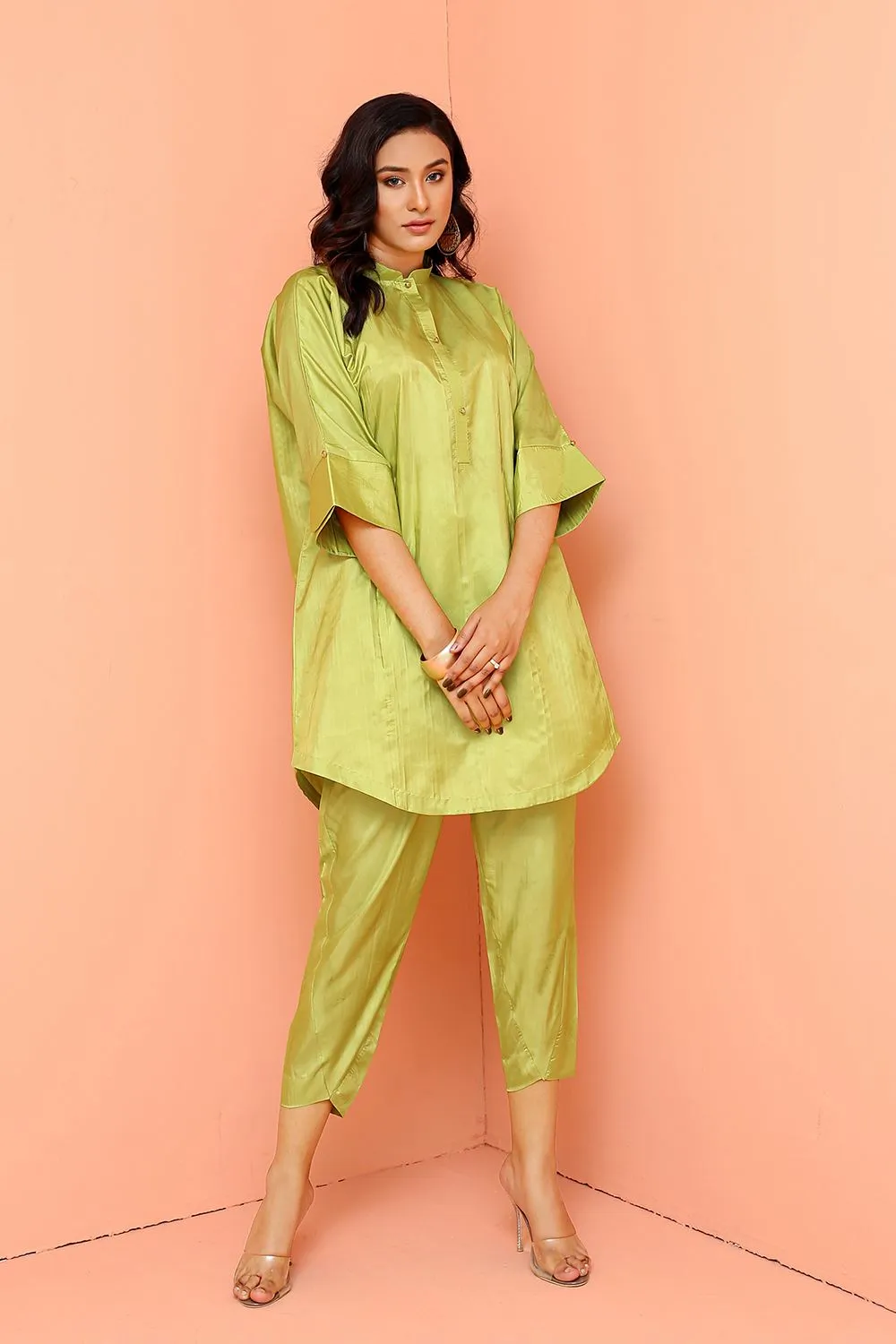 2 Pcs Stitched Silk SHIRT & TROUSER RKTC-040