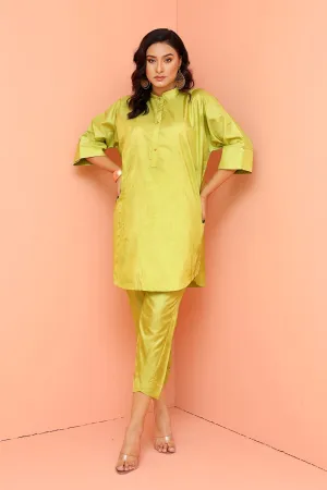 2 Pcs Stitched Silk SHIRT & TROUSER RKTC-040