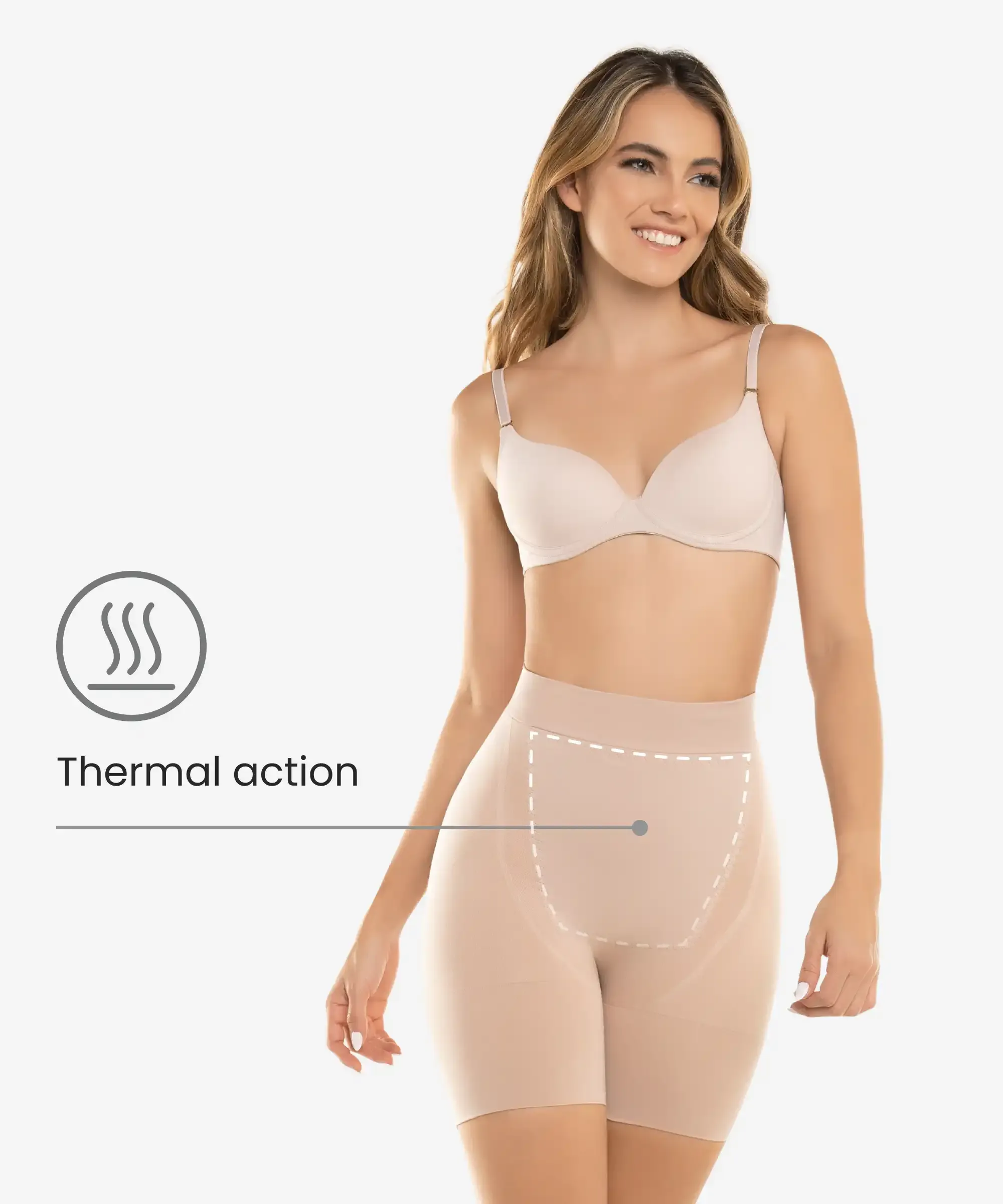 Abdomen Contouring Seamless Thermal Shorts - Style 1504