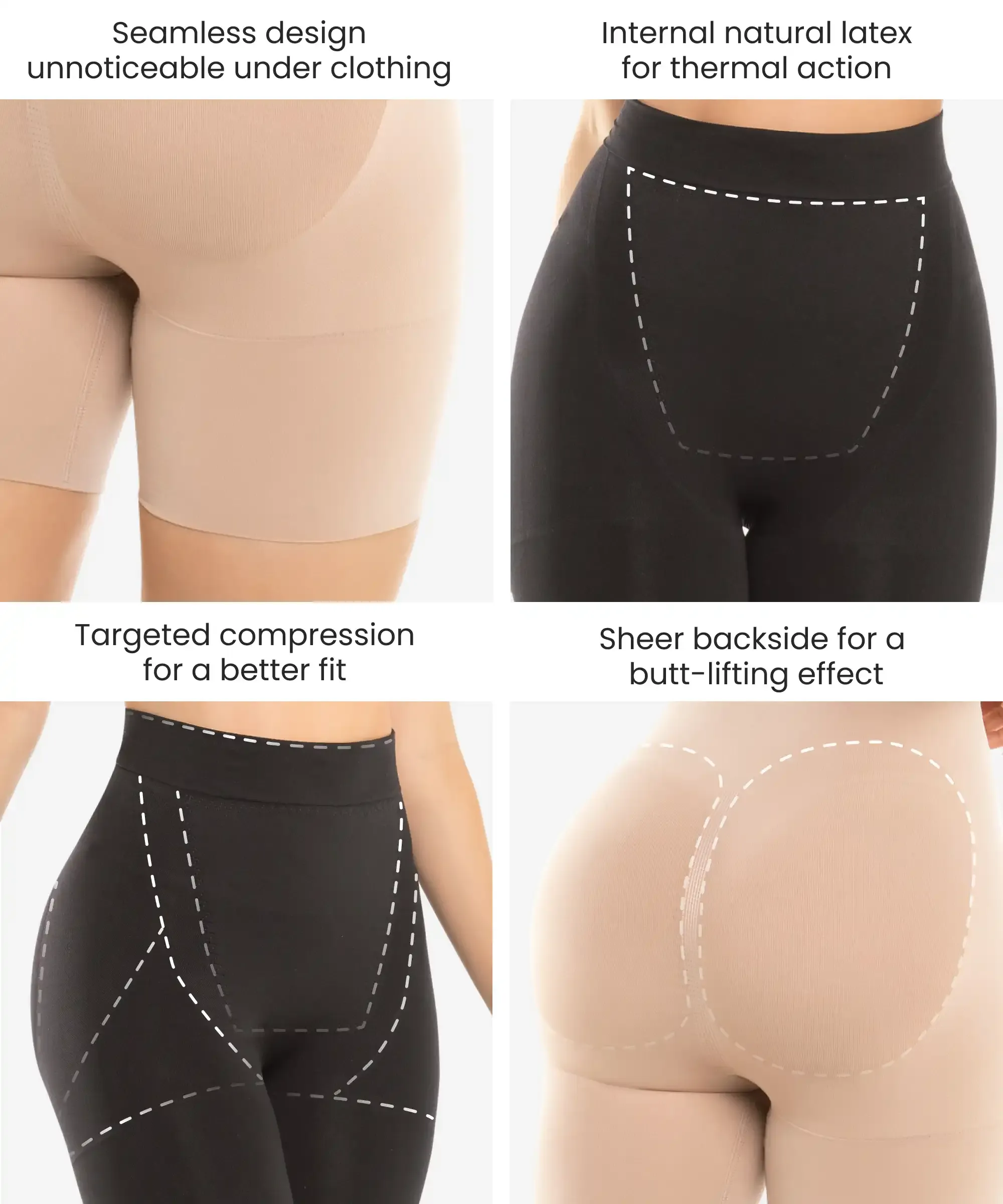 Abdomen Contouring Seamless Thermal Shorts - Style 1504