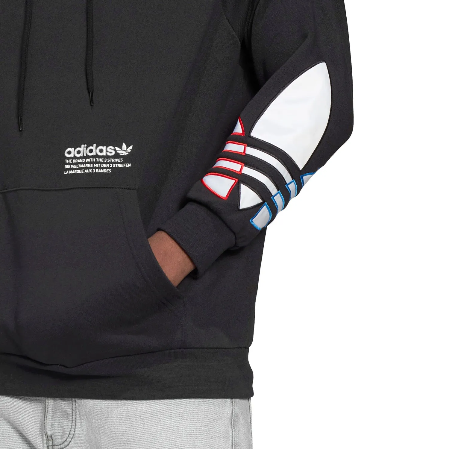 Adidas Adicolor Tricolor Trefoil Men's Hoodie Black