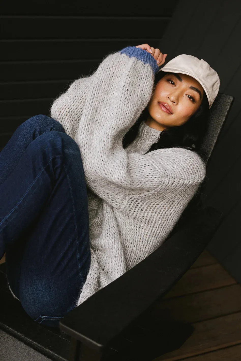 Anastasia Knit Sweater in Grey - FINAL SALE