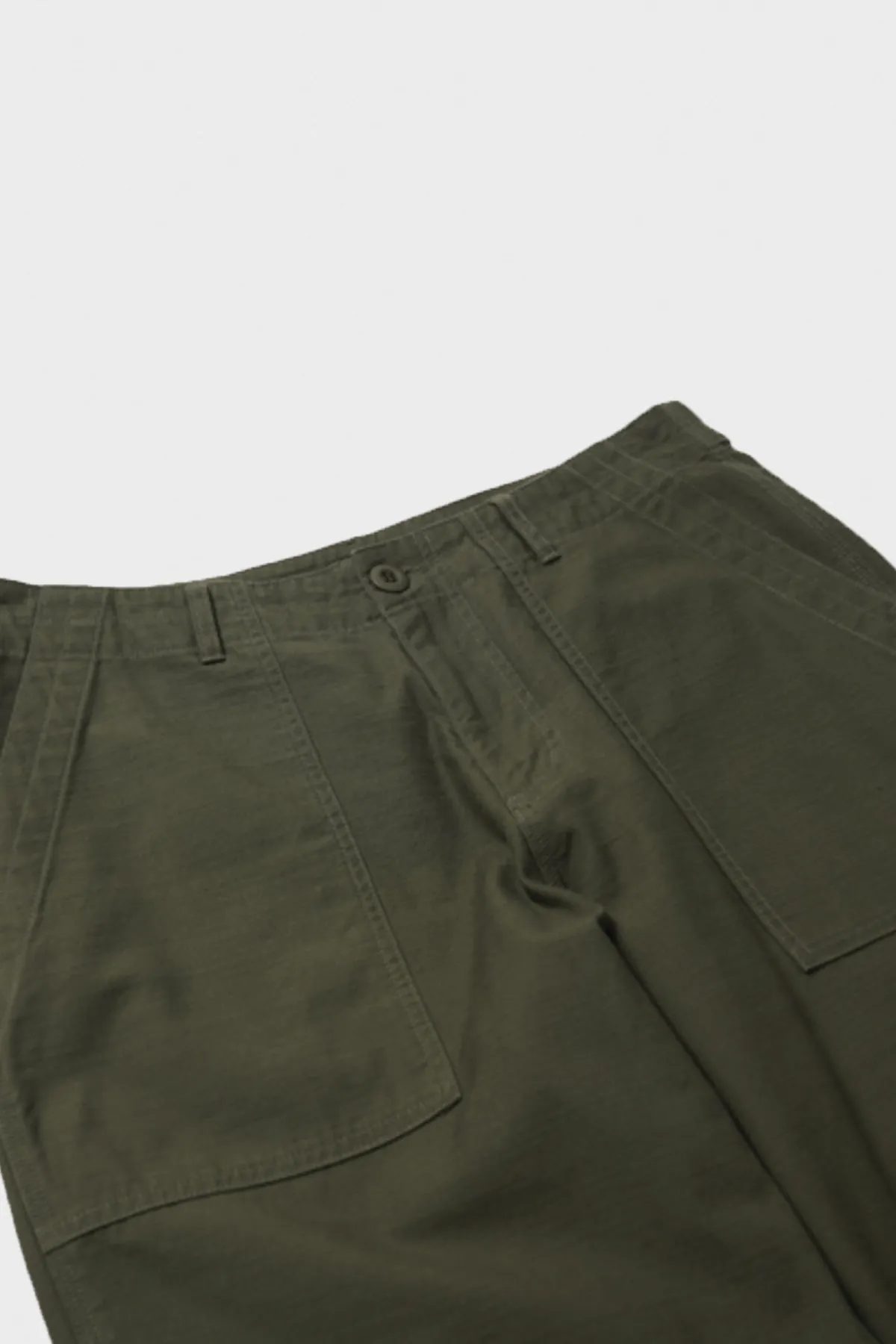 Back Satin Fatigue Pants - Olive