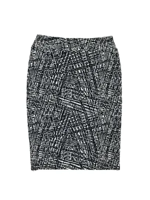 Black & White Pixel Pencil Swim Skirt