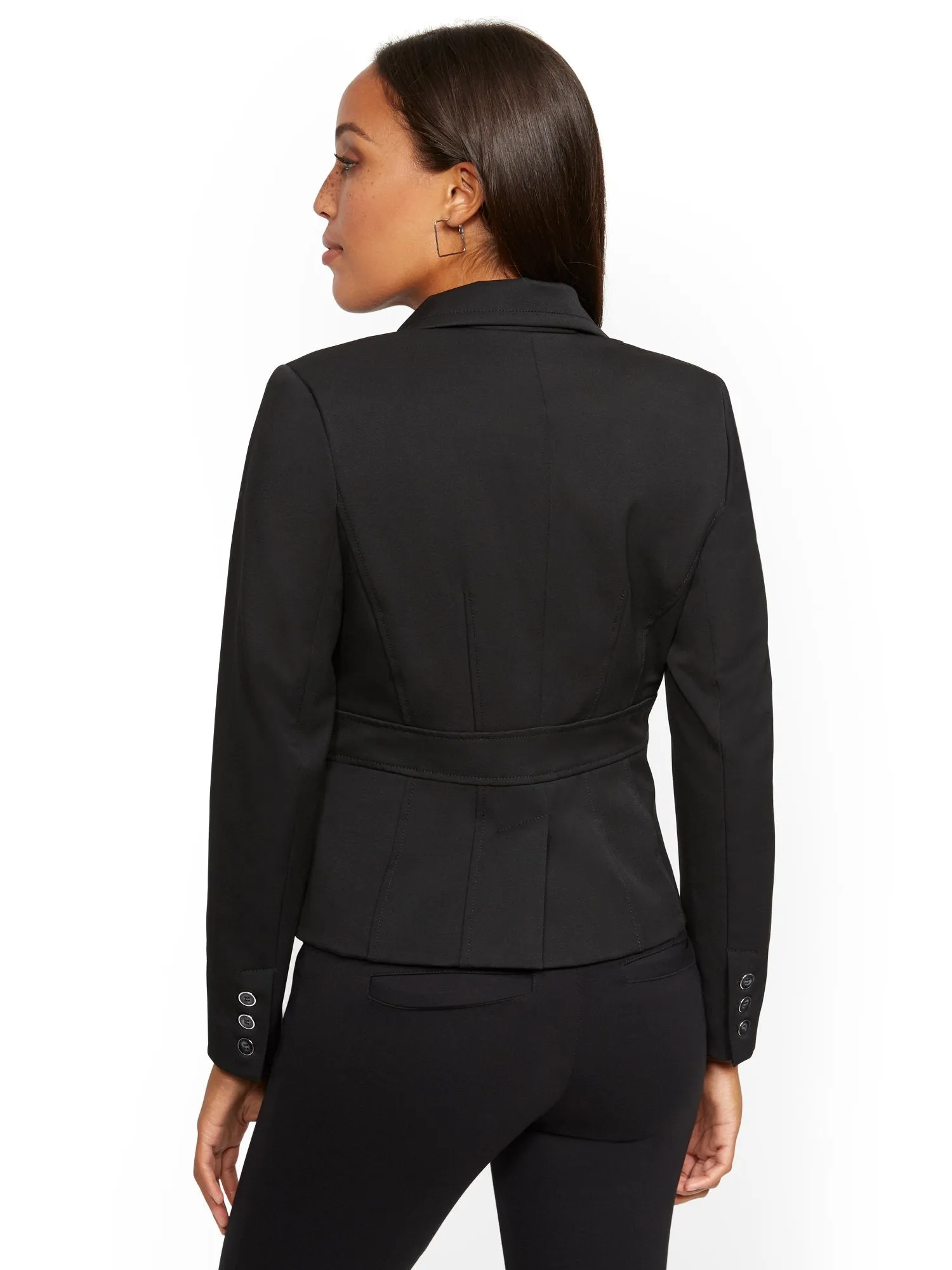 Black Two-Button Jacket - Superstretch - 7th Avenue