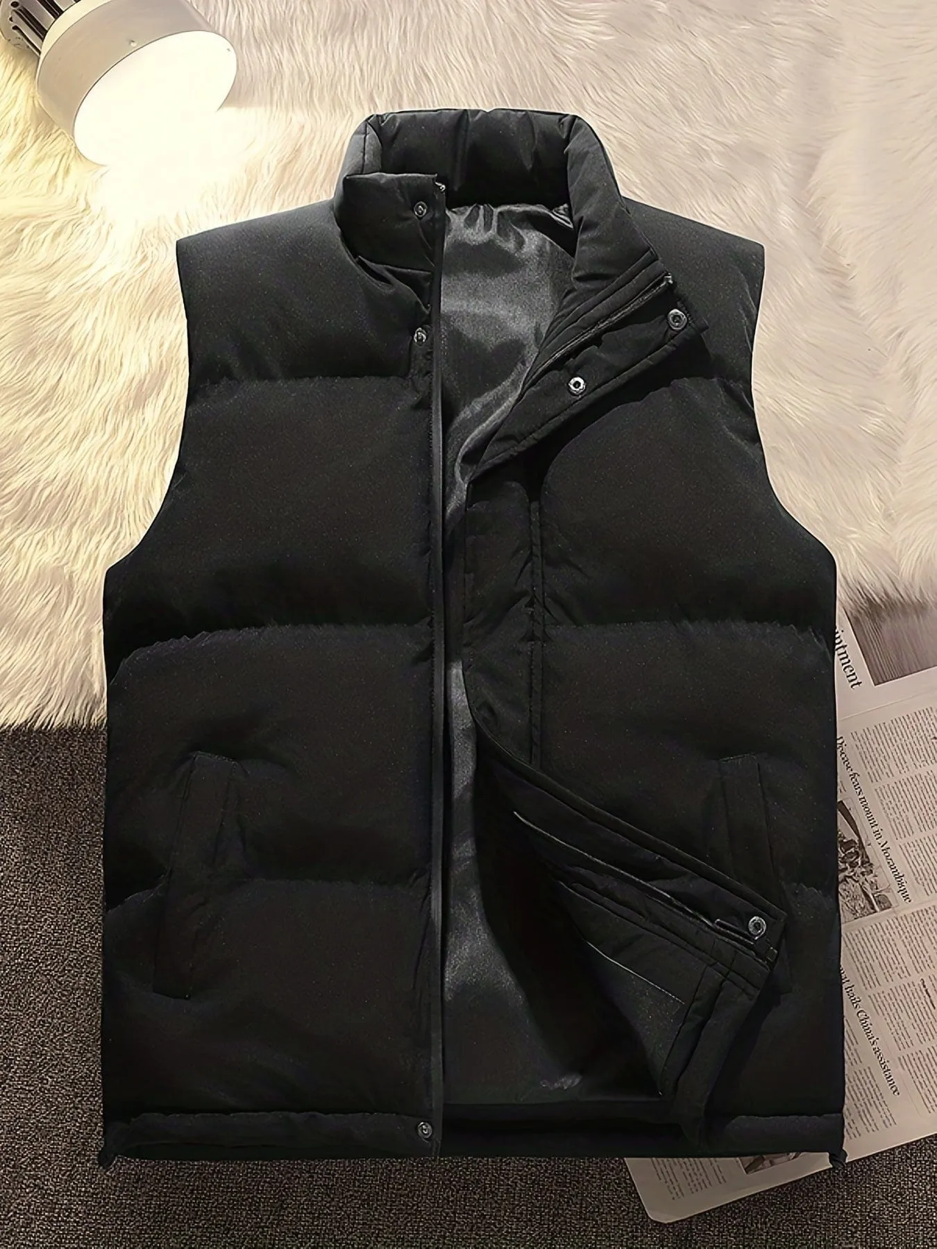 Black Winter Vest