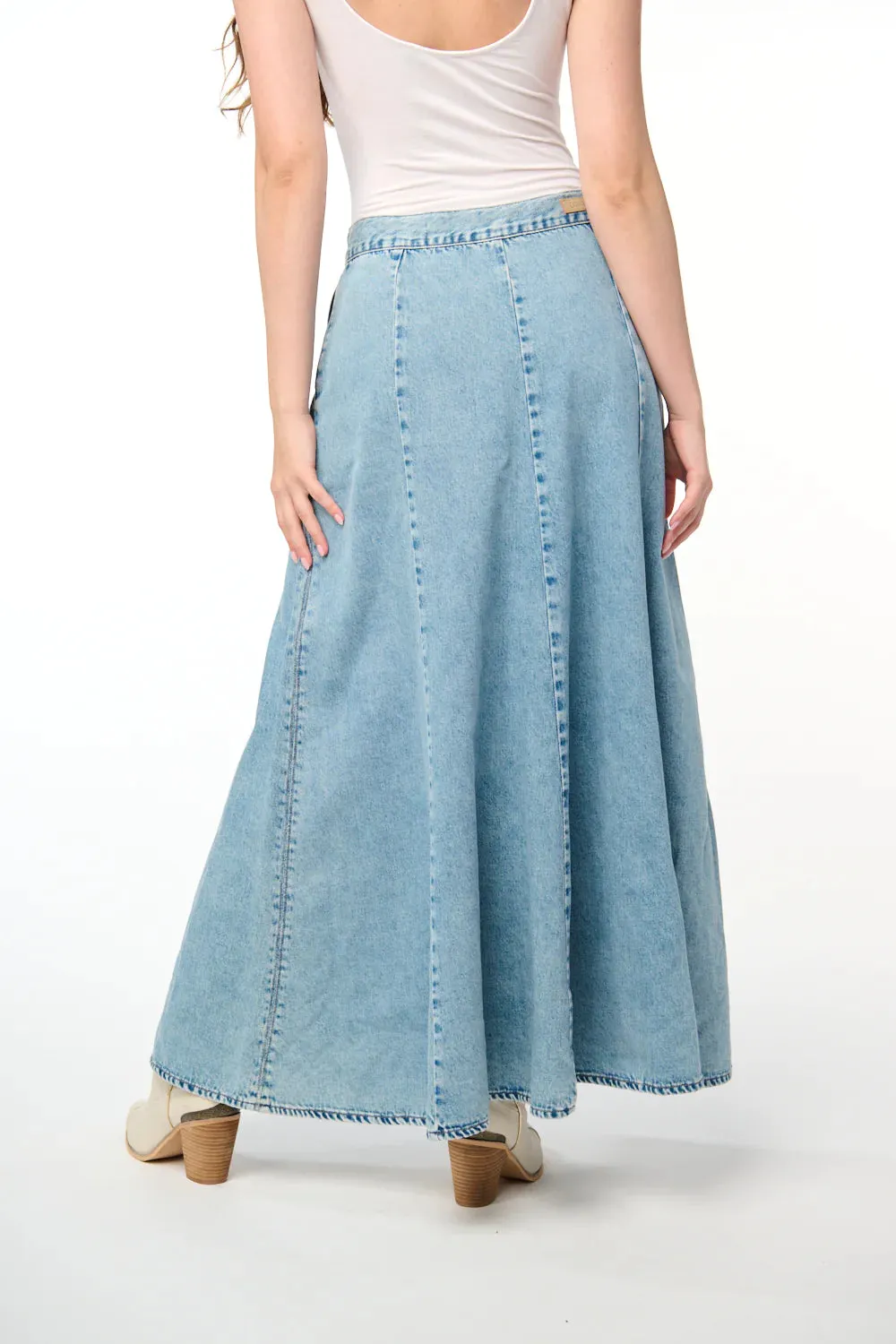 Blank NYC Denim Maxi Skirt