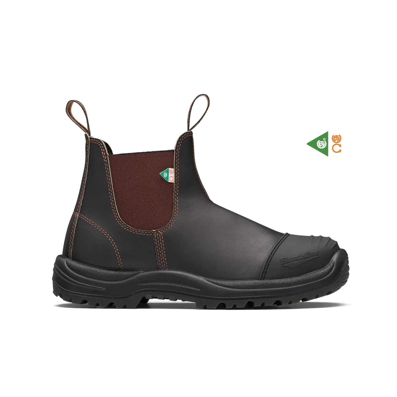 Blundstone 167 - Work & Safety Boot Rubber Toe Cap Stout Brown