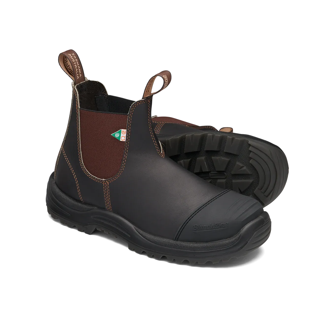 Blundstone 167 - Work & Safety Boot Rubber Toe Cap Stout Brown