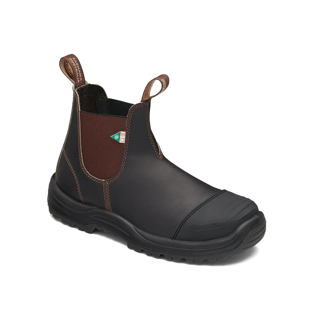 Blundstone 167 - Work & Safety Boot Rubber Toe Cap Stout Brown