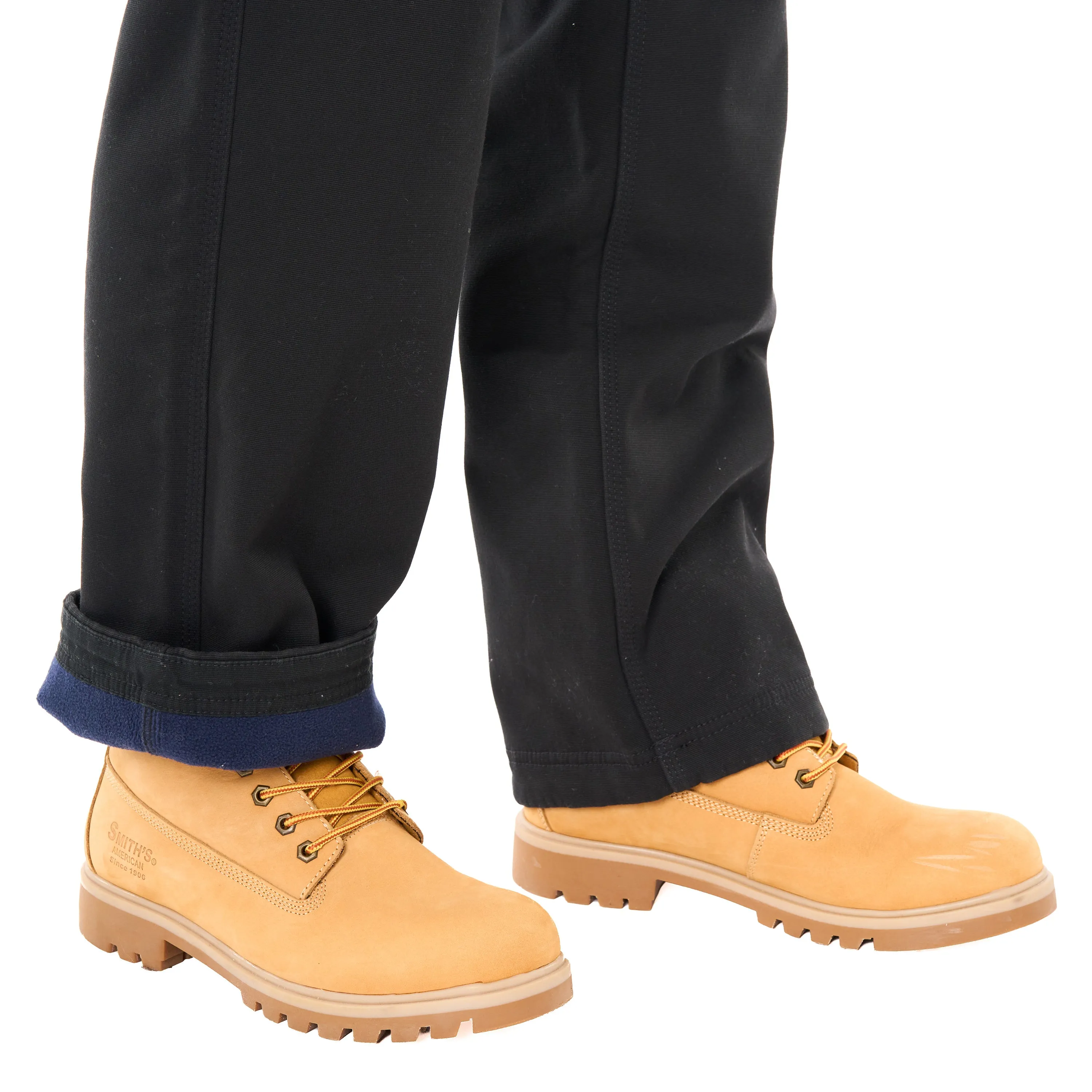 BONDED-FLEECE LINED WORK-STRETCH DUCK CANVAS GUSSET UTILITY CARGO PANT