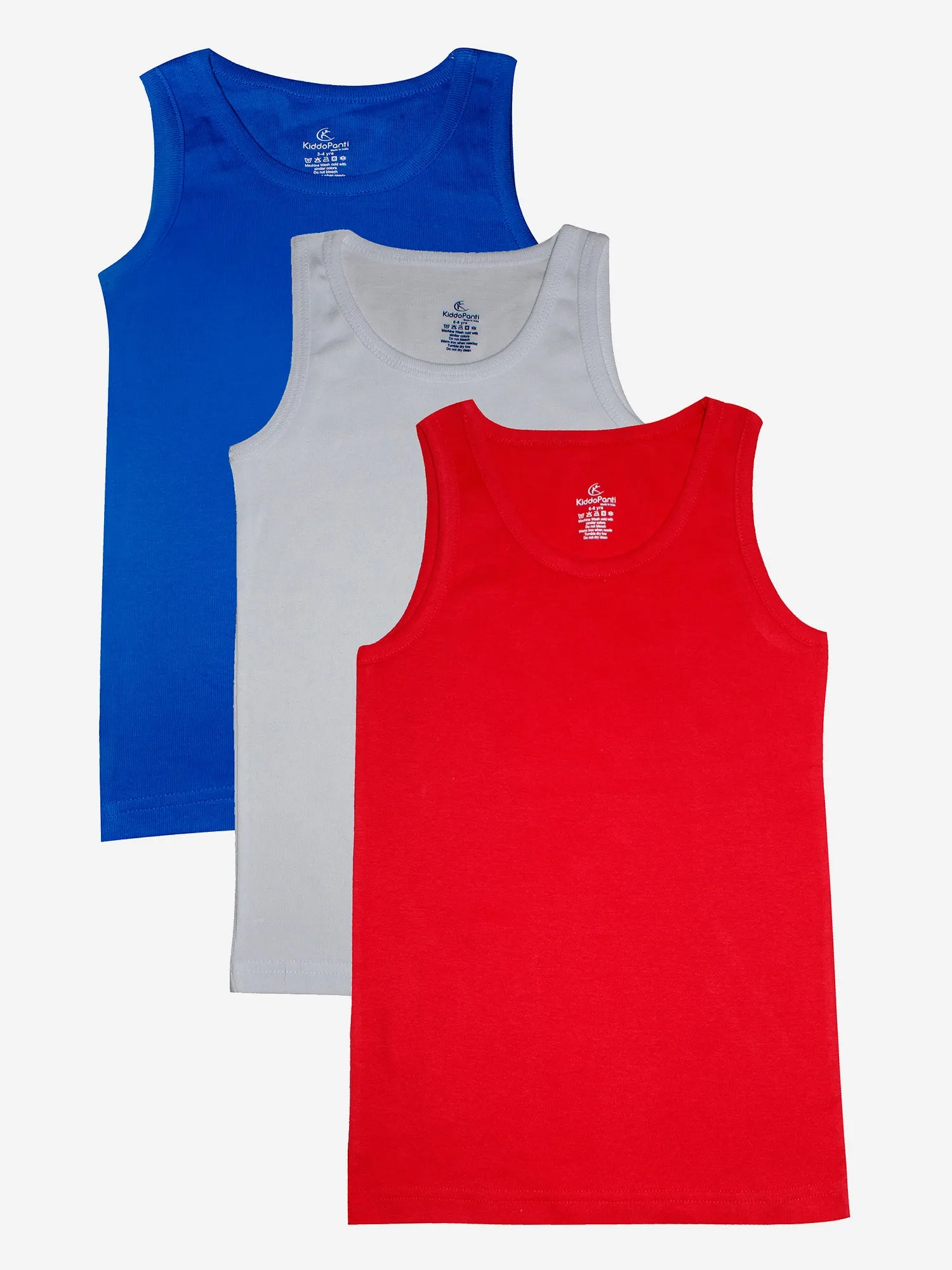 Boys Cotton Rib Vest- Pack of 3