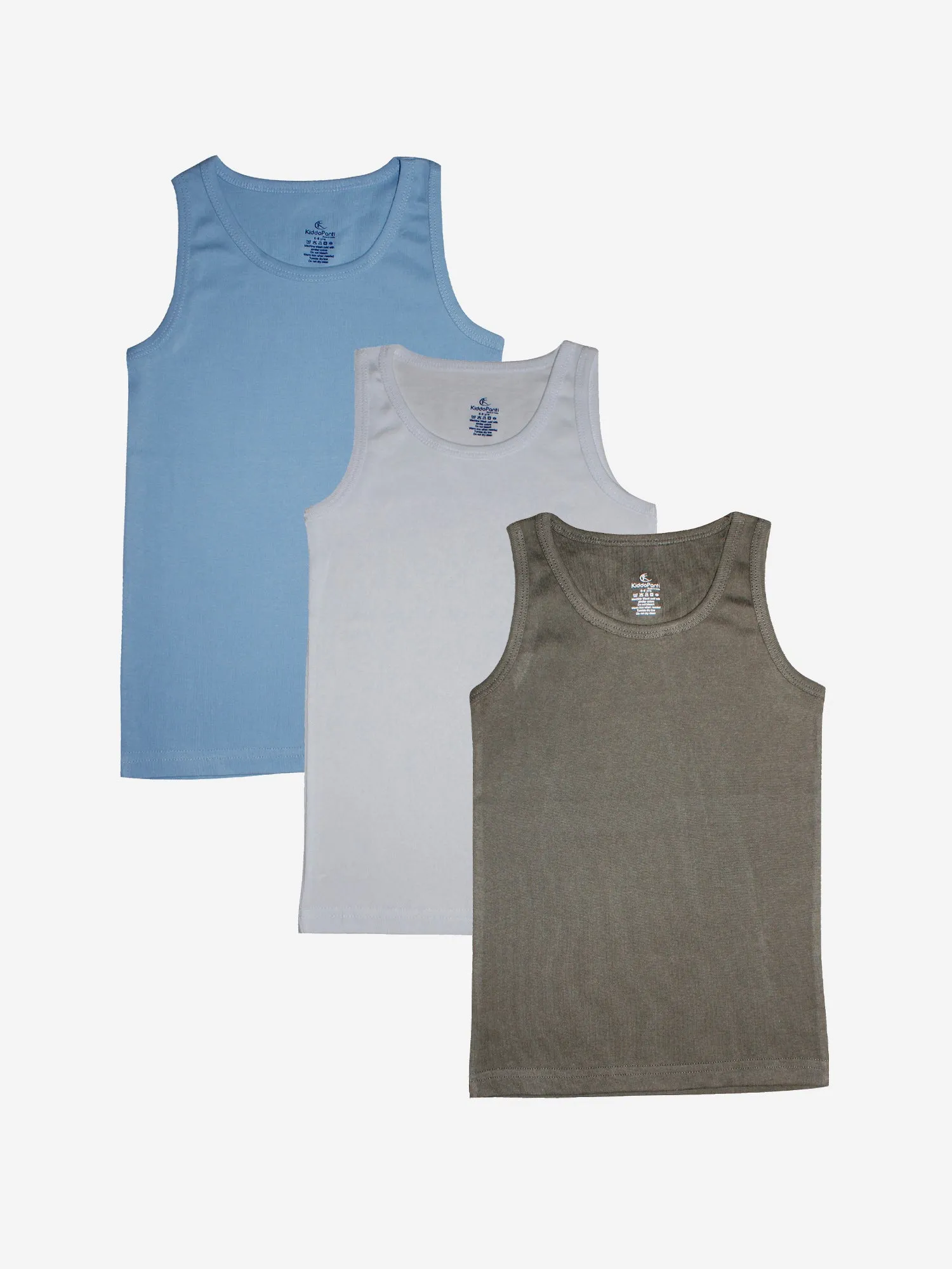 Boys Cotton Rib Vest- Pack of 3