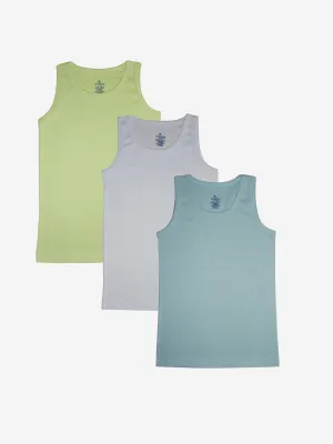 Boys Cotton Rib Vest- Pack of 3