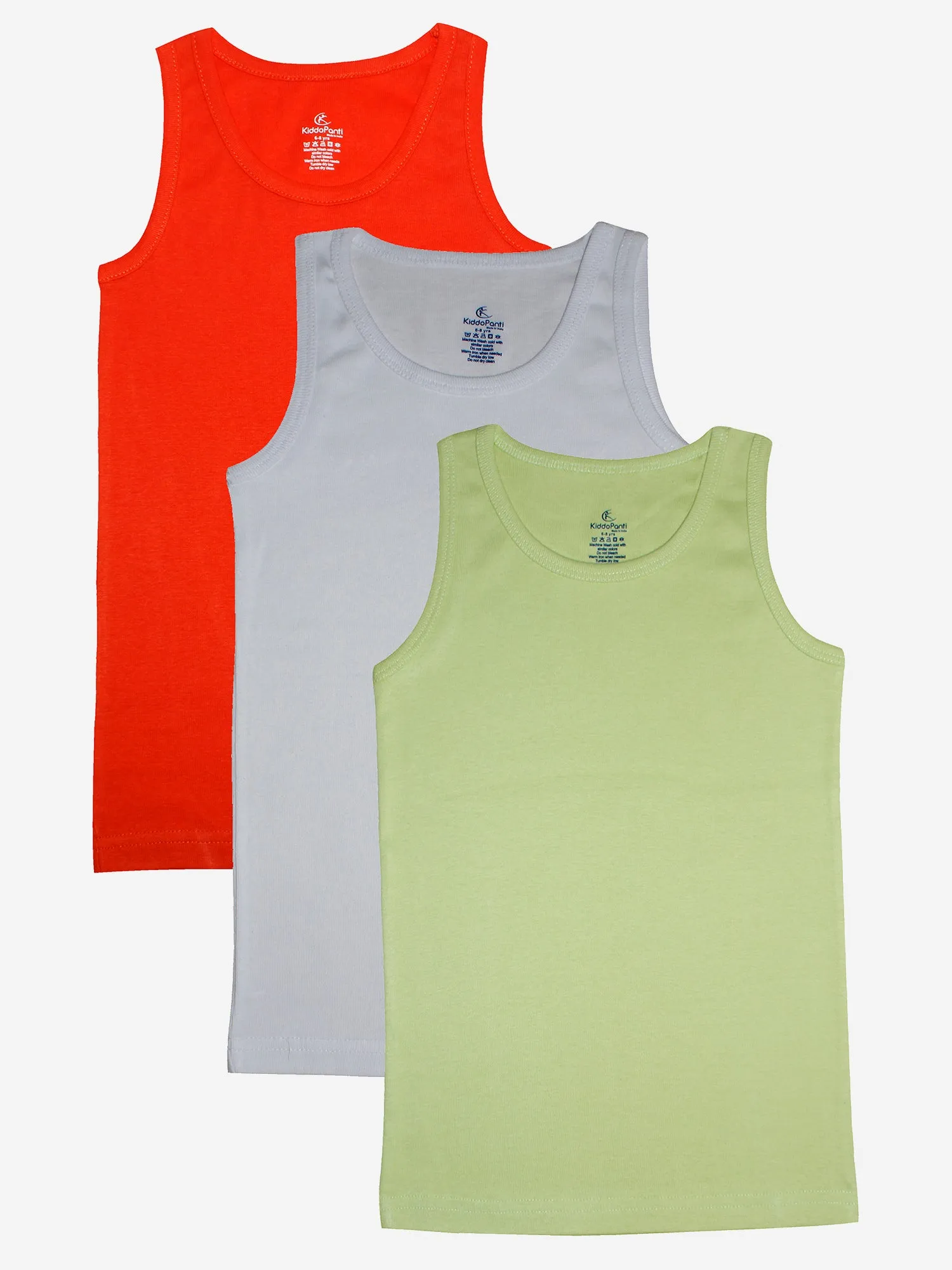 Boys Cotton Rib Vest- Pack of 3