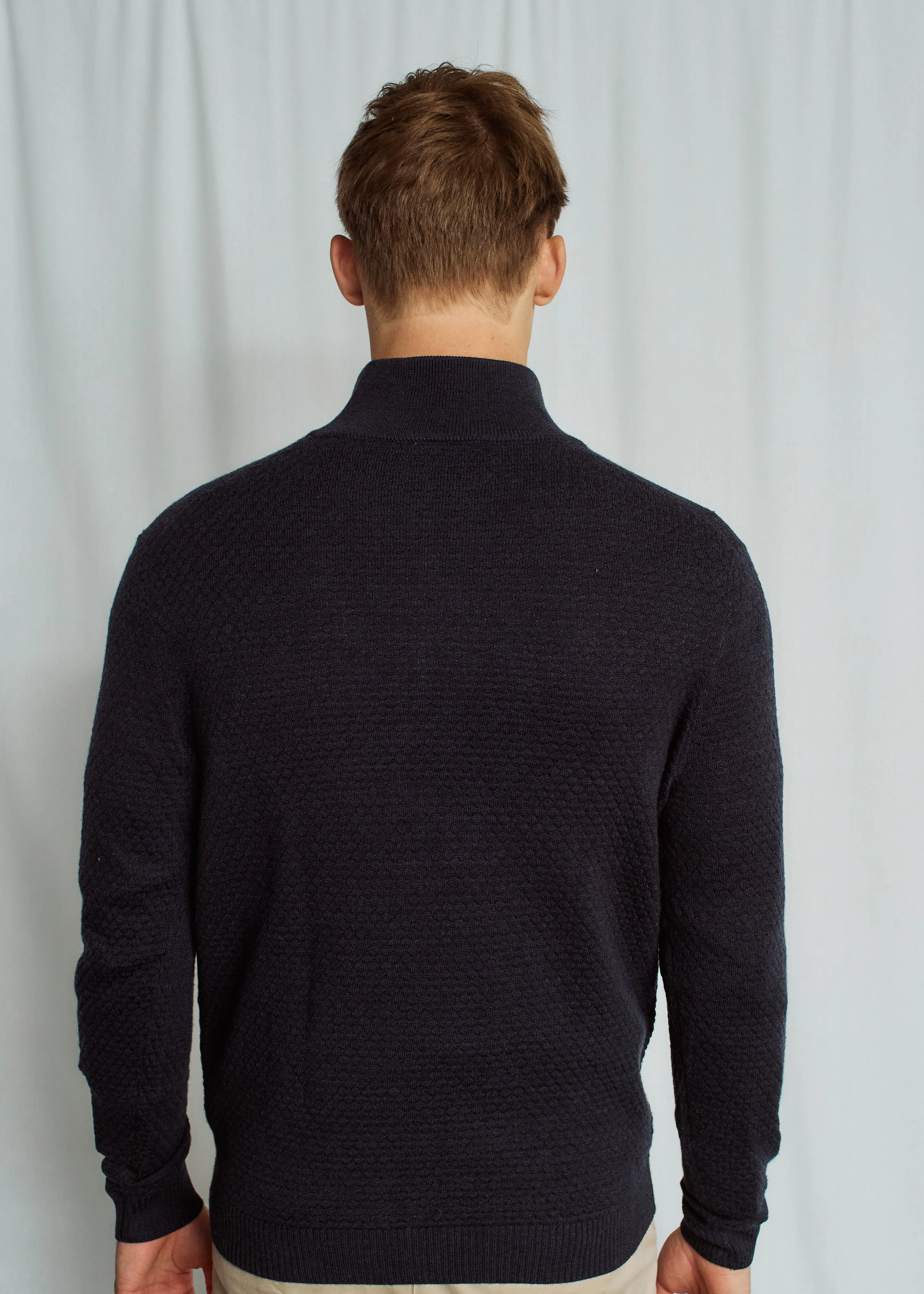 Brunn & Stengade Sweater 1/2 Zip | Thunder