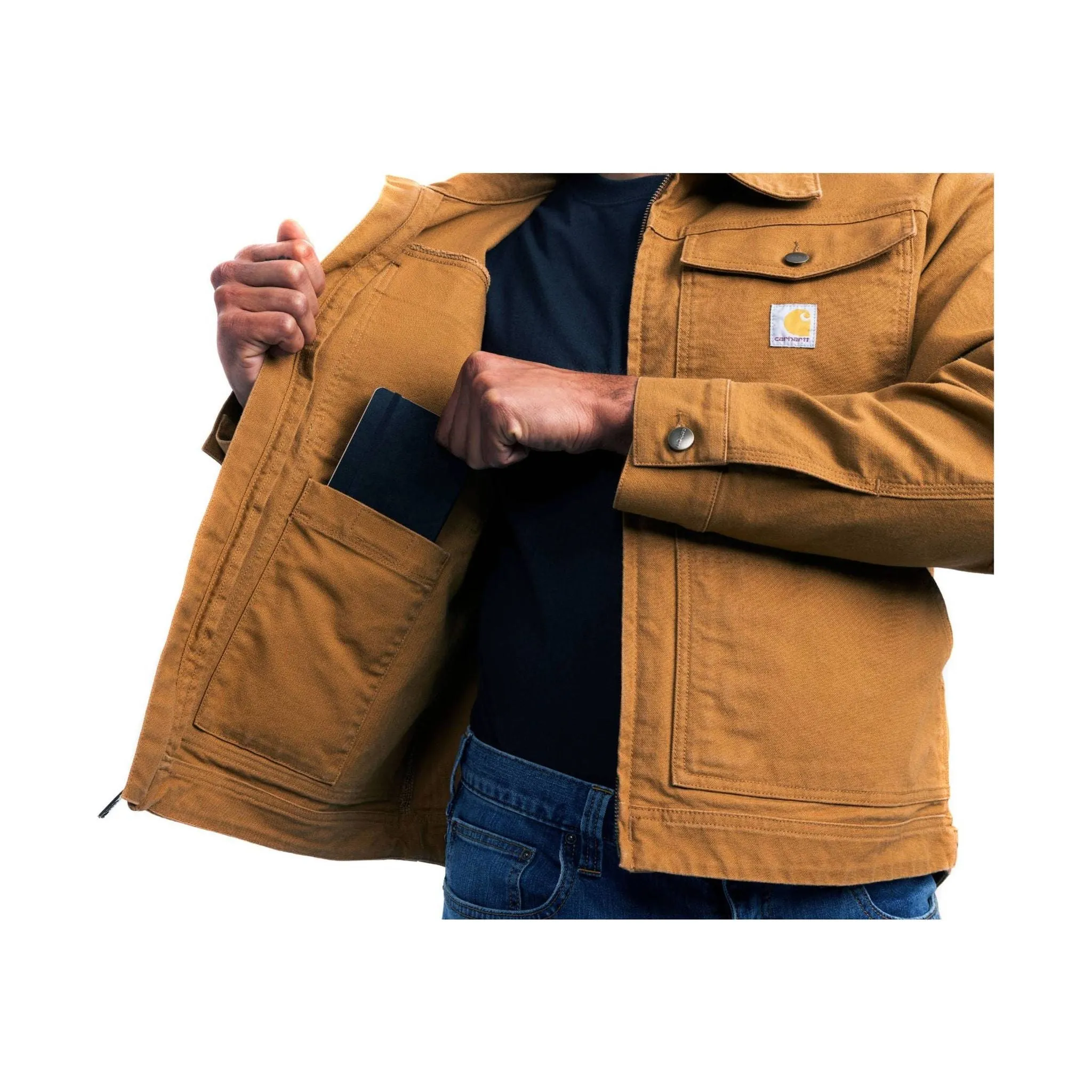 Carhartt Men's Rugged Flex Relaxed Fit Duck Jacket - Carhartt Brown