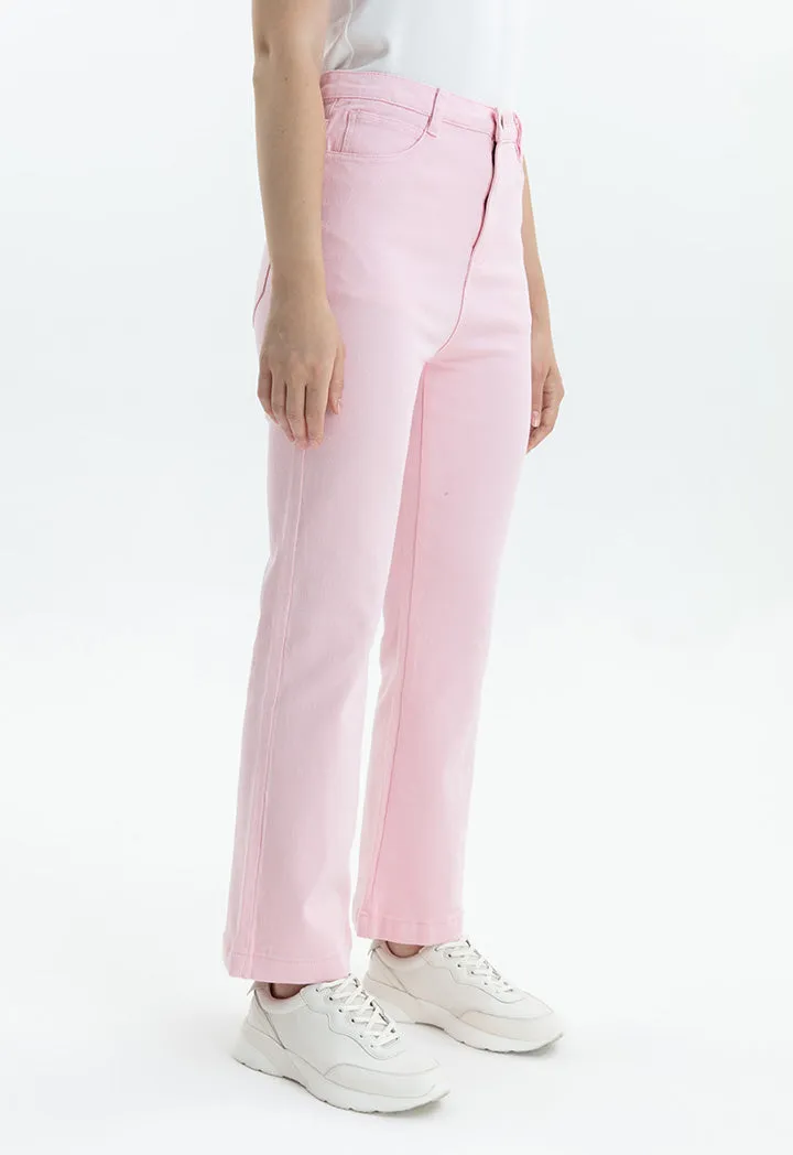 Choice Denim High Waist Trouser Pink