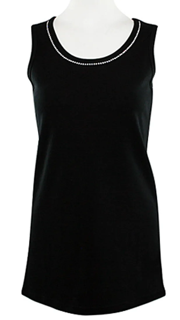 Christine Alexander - Crystal Lines, Swarovski Crystal Scoop Neck Tank Top