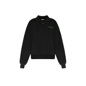 CLASSIC POLO SWEATSHIRT  - BLACK