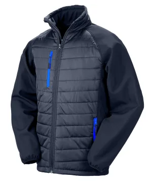 Compass padded softshell jacket | Navy/Royal