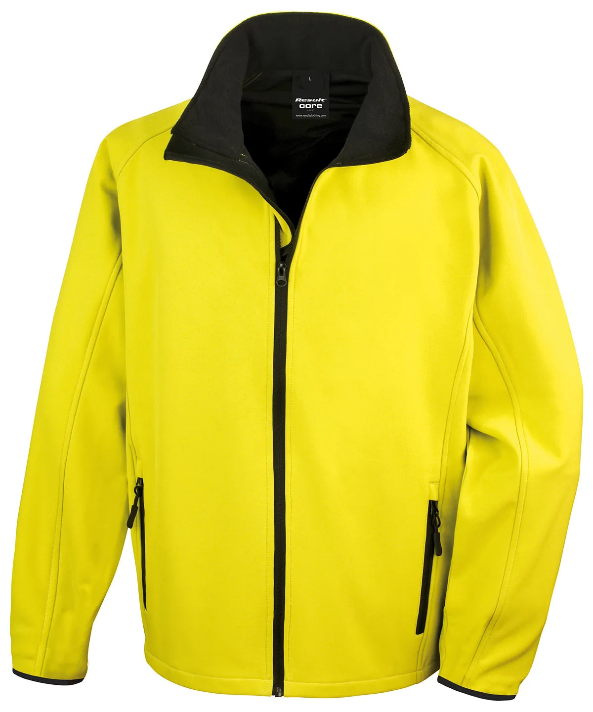 Core printable softshell jacket | Yellow/Black