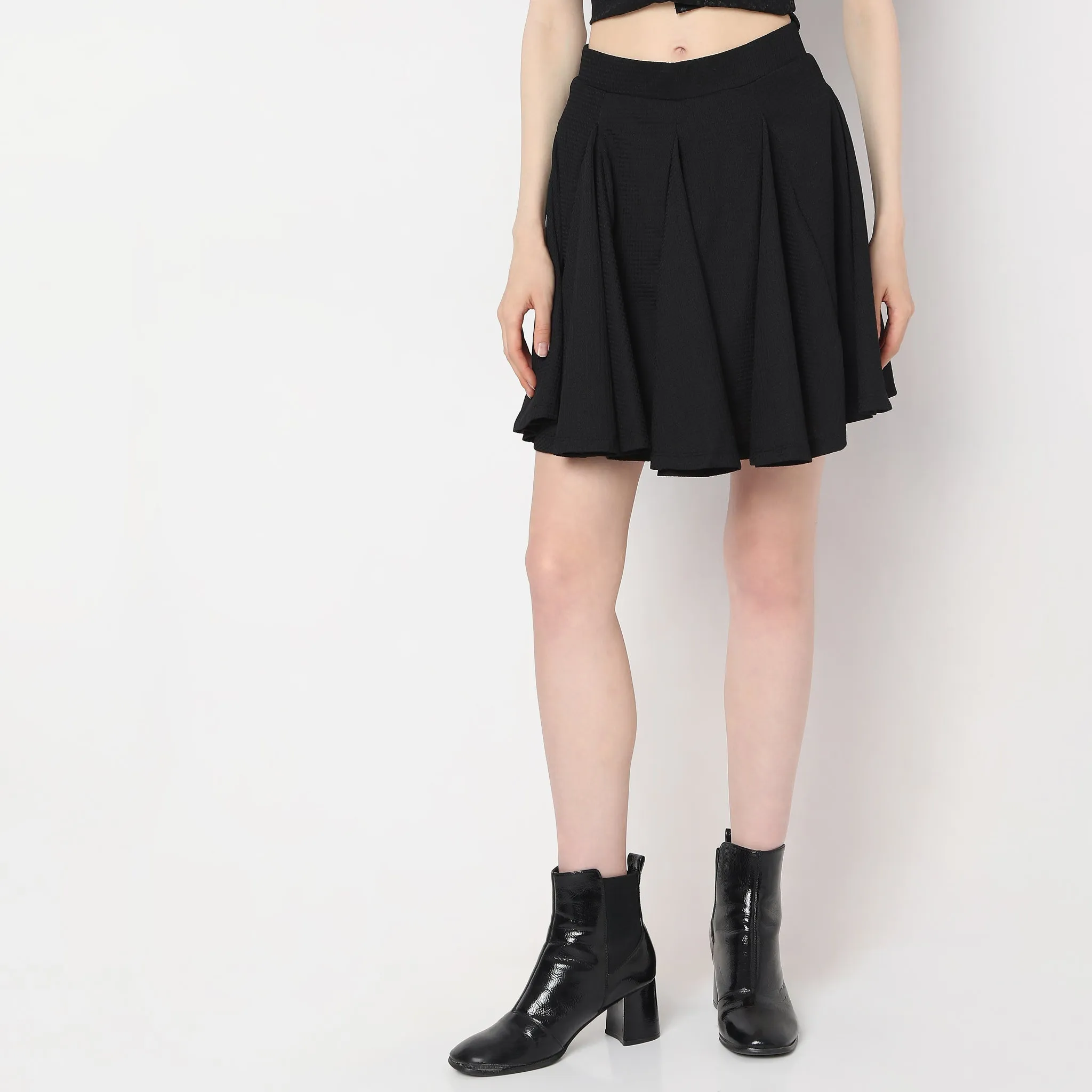 Flare Fit Short Length Skirt