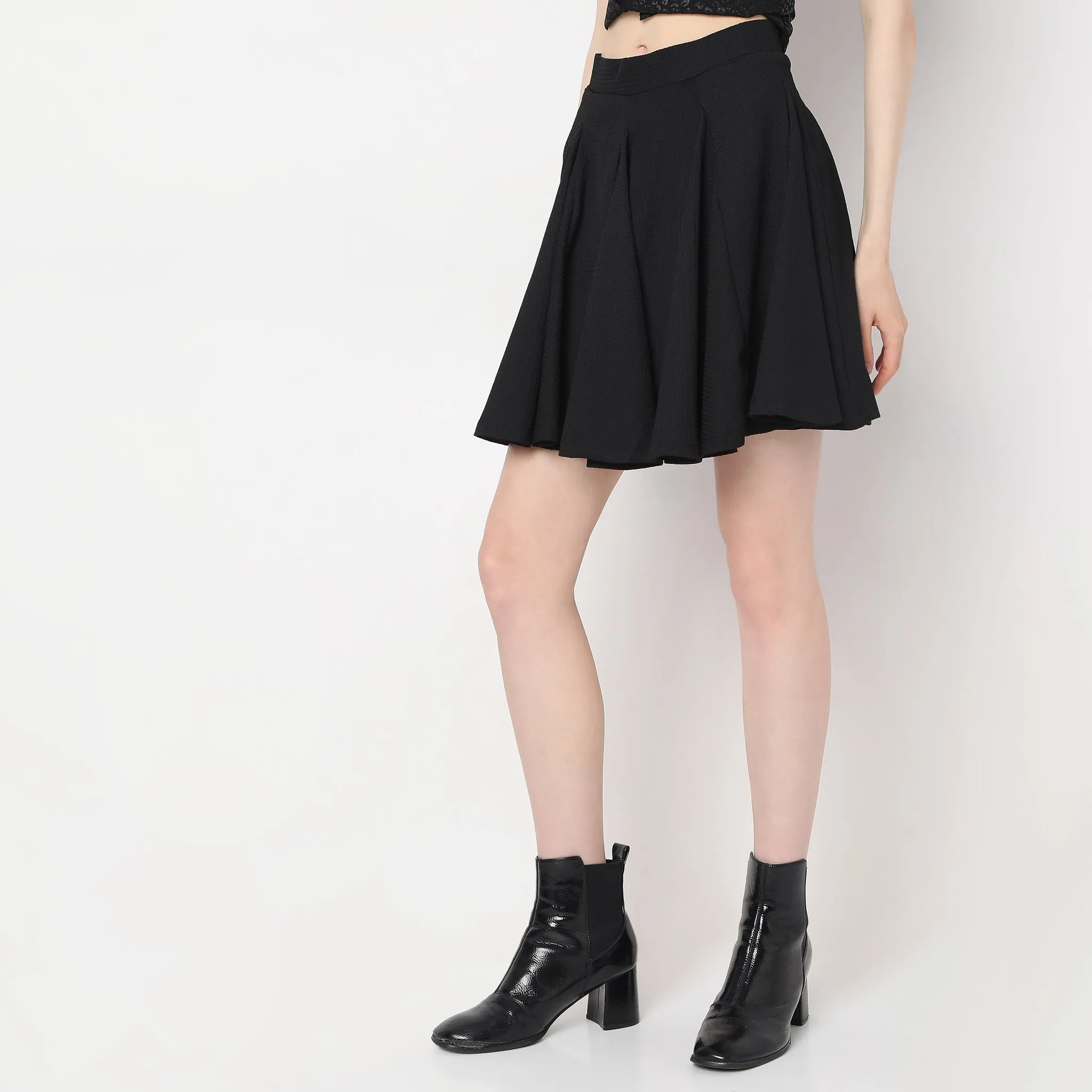 Flare Fit Short Length Skirt