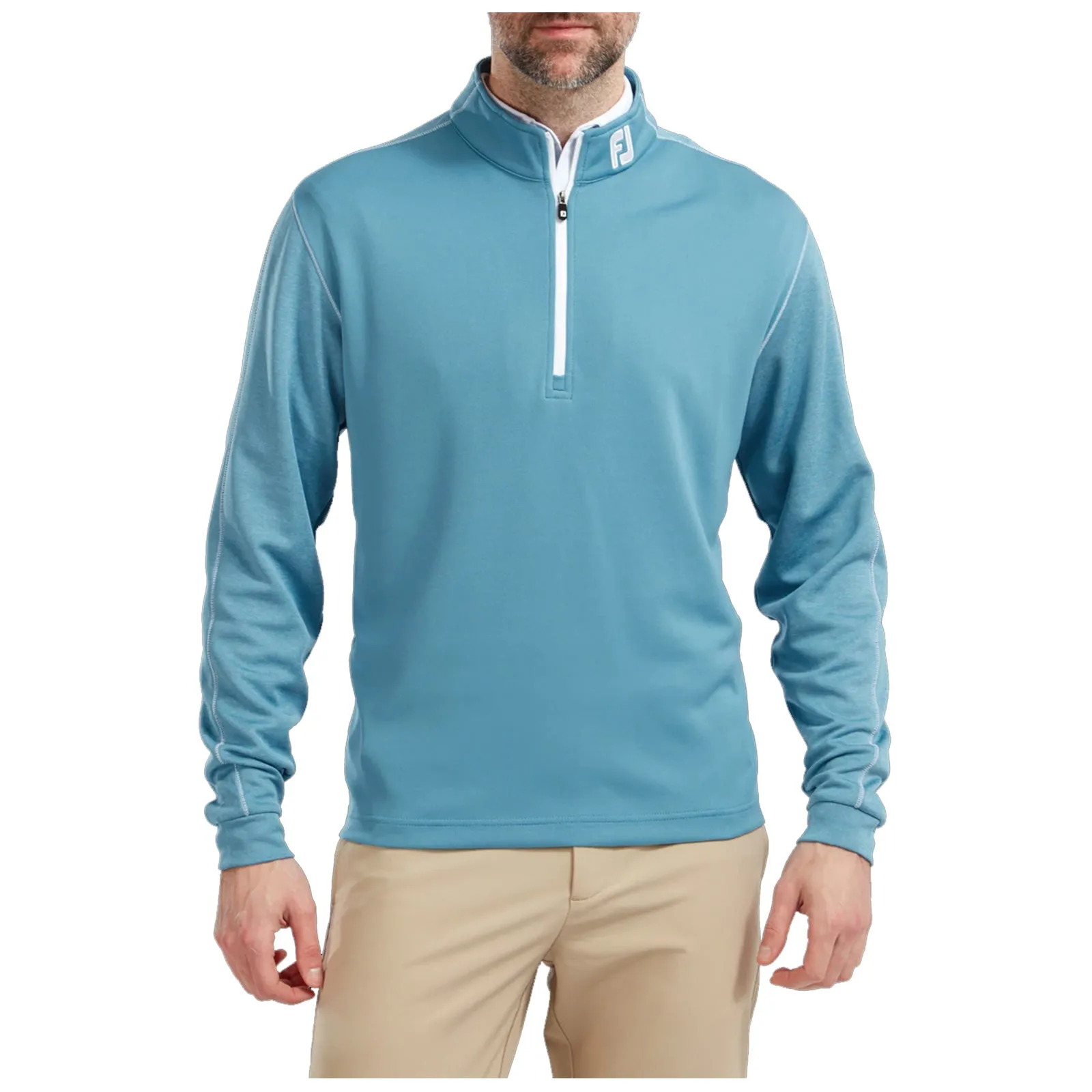 FootJoy Mens Tonal Heather Chill-Out Half Zip Top - S