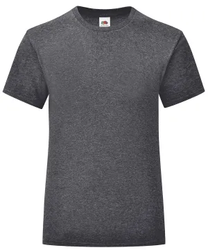 Girls iconic T | Dark Heather Grey