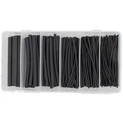 Heat Shrink Tubing Pico 2:1 Black Single Wall Shrink Tube Kit