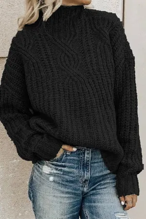 HUR1385 Cozy Cable Knit Sweater