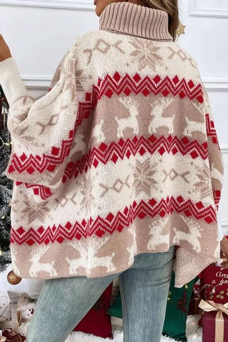 HWS1146 Cozy Reindeer Poncho