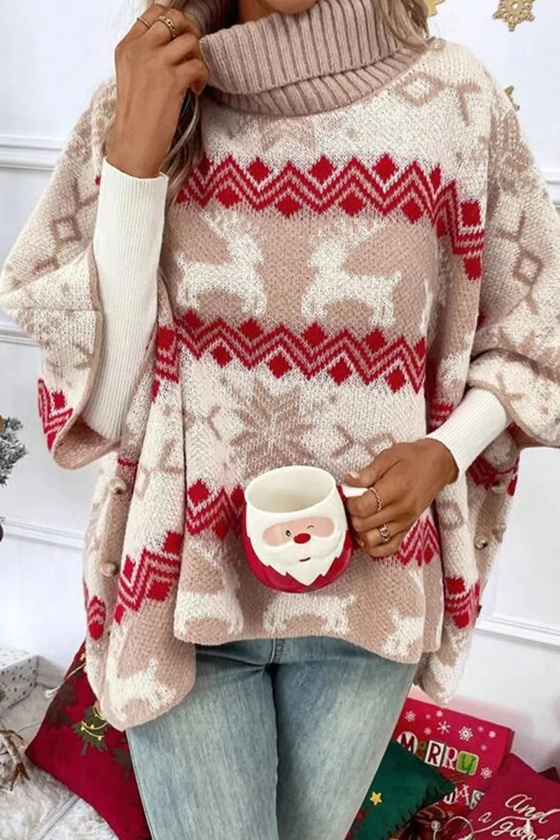 HWS1146 Cozy Reindeer Poncho