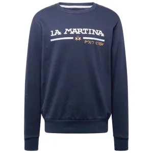 La Martina Elegant Cotton Crewneck Sweater with Logo