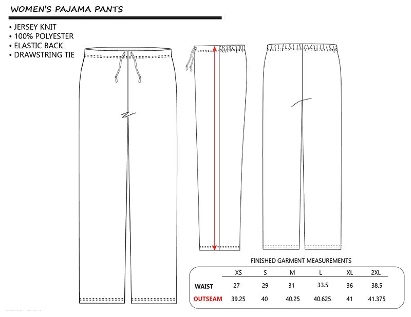 Ladies Pajama Pants with Tropical flowers with pineapple