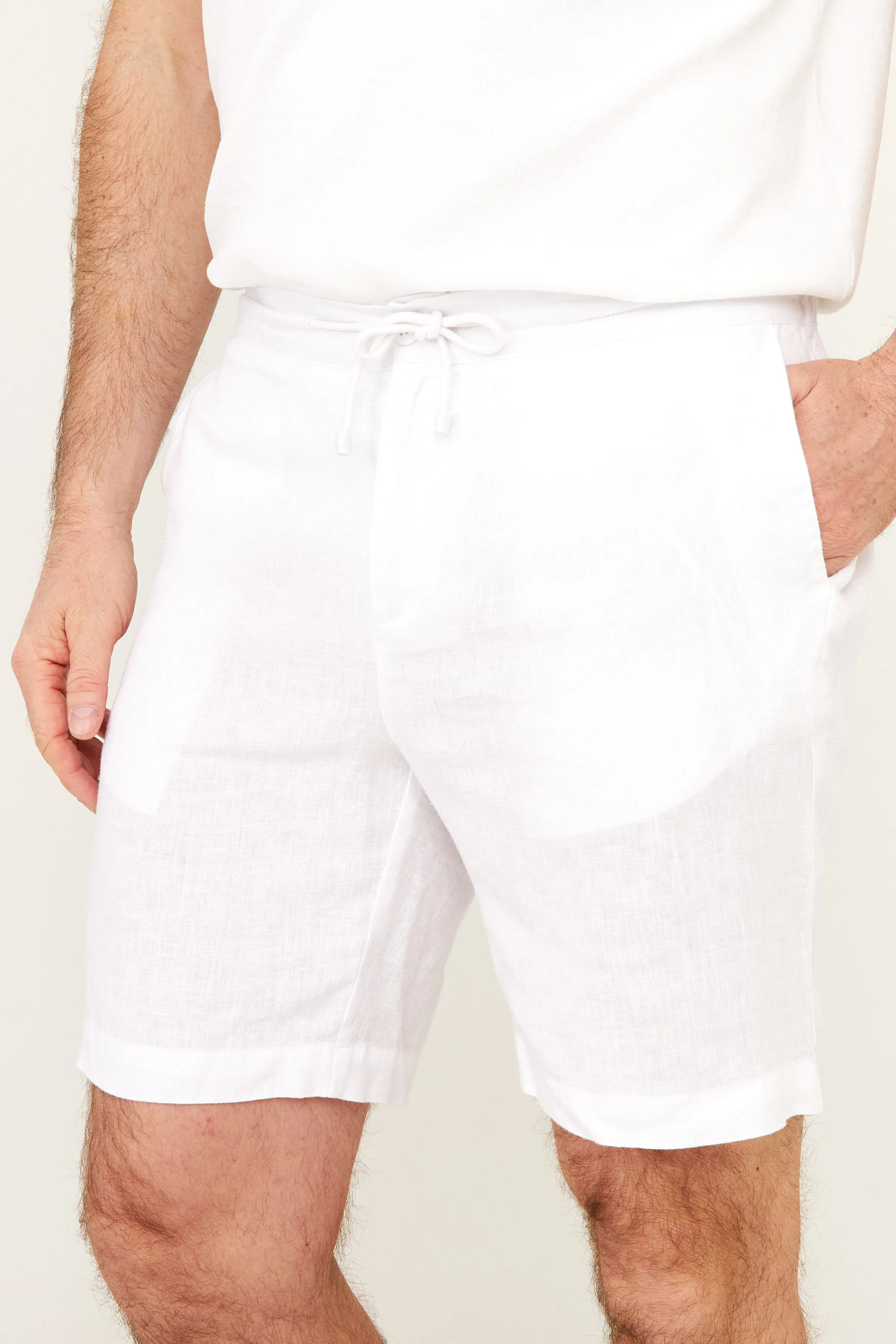 Linen Resort Short - White