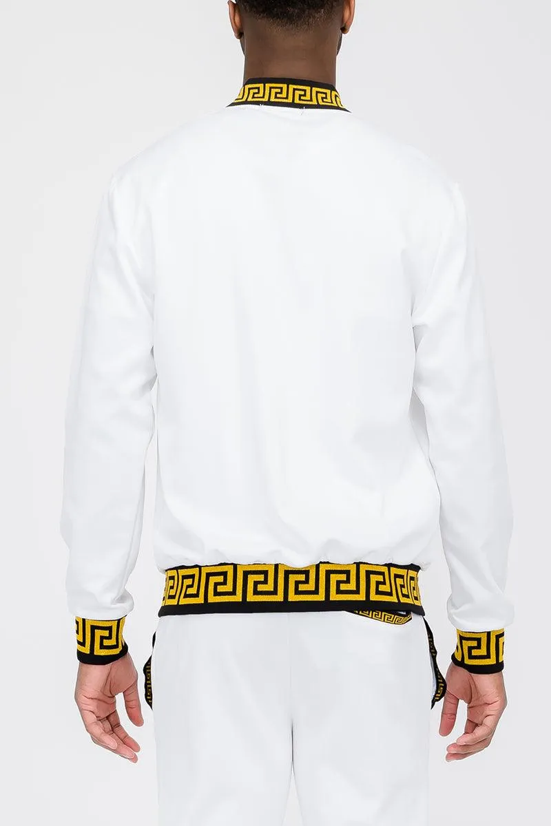 Lion Head Embroidery Status Track Jacket