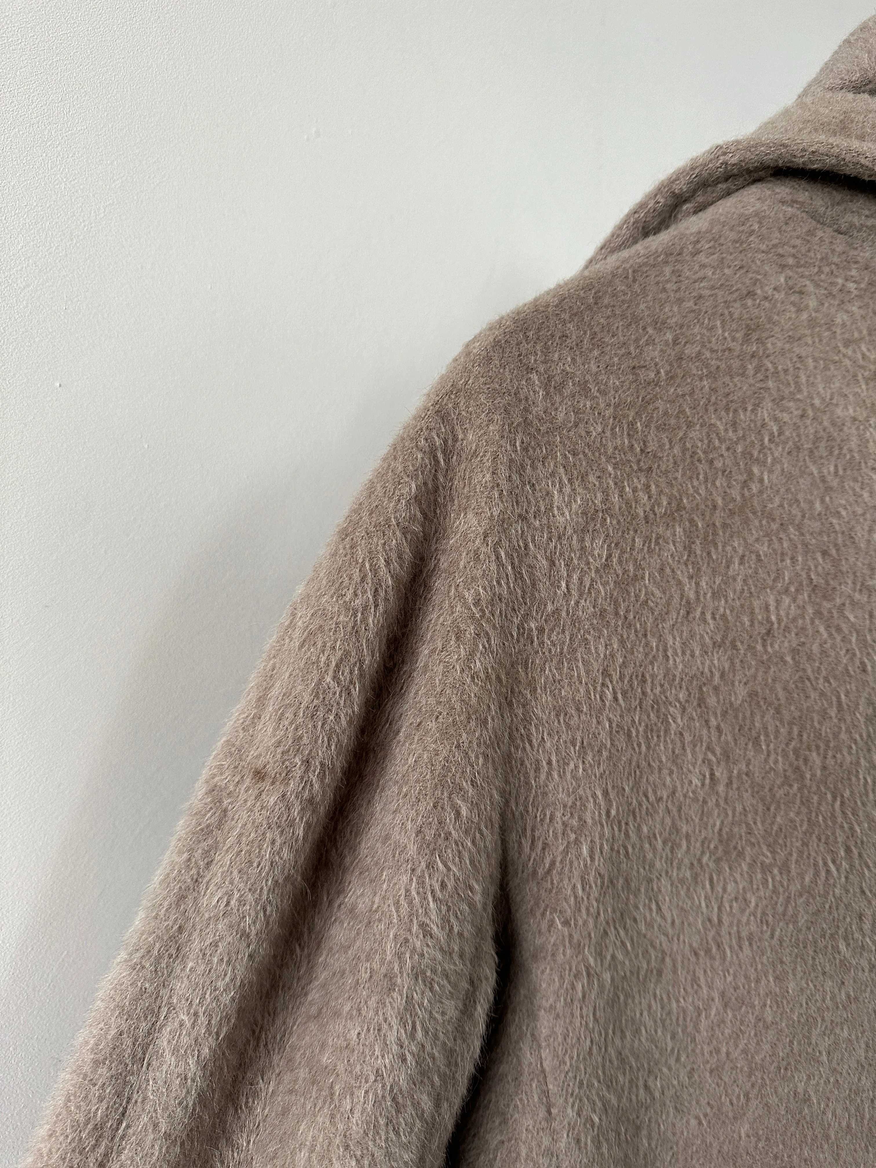 Max Mara Alpaca Wool Belted Wrap Coat - S/M