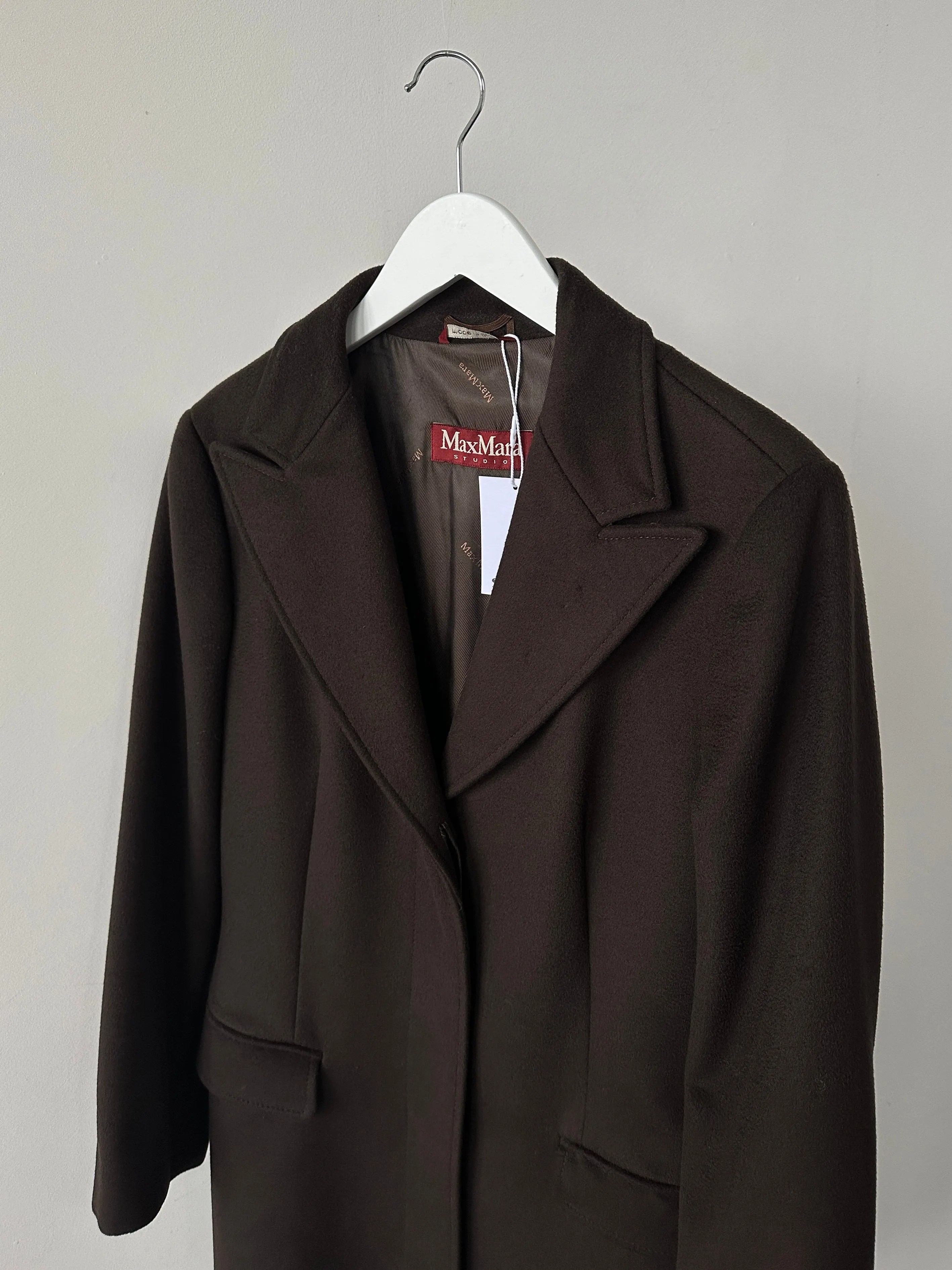 Max Mara Pure Virgin Wool Single Breasted Coat - S/M