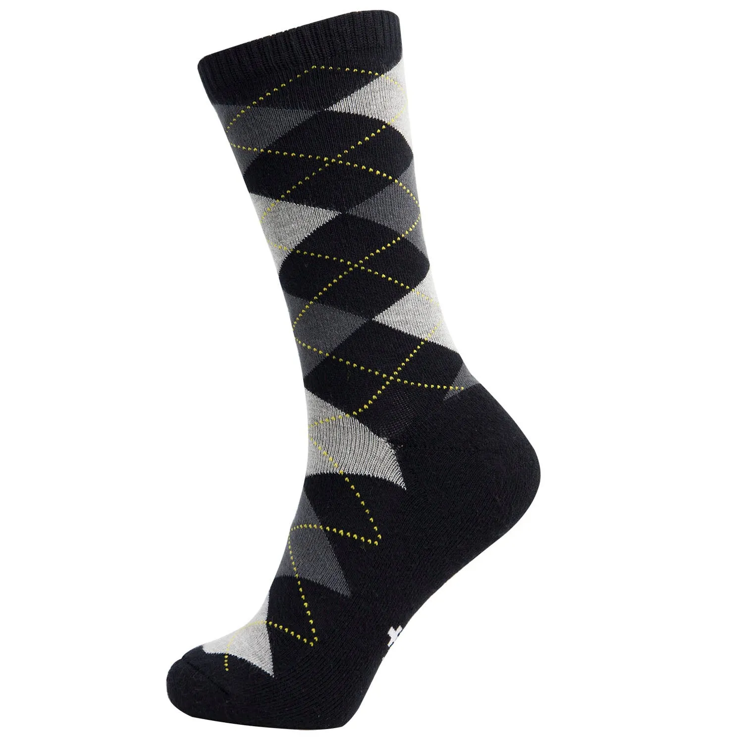 MD Mens Argyle Bamboo Cushioned Crew Dress Socks Moisture Wicking