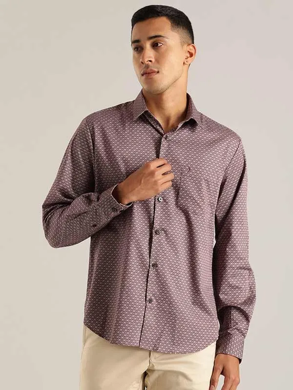 Men Printed Full Sleeve Cotton Stretch Shirt