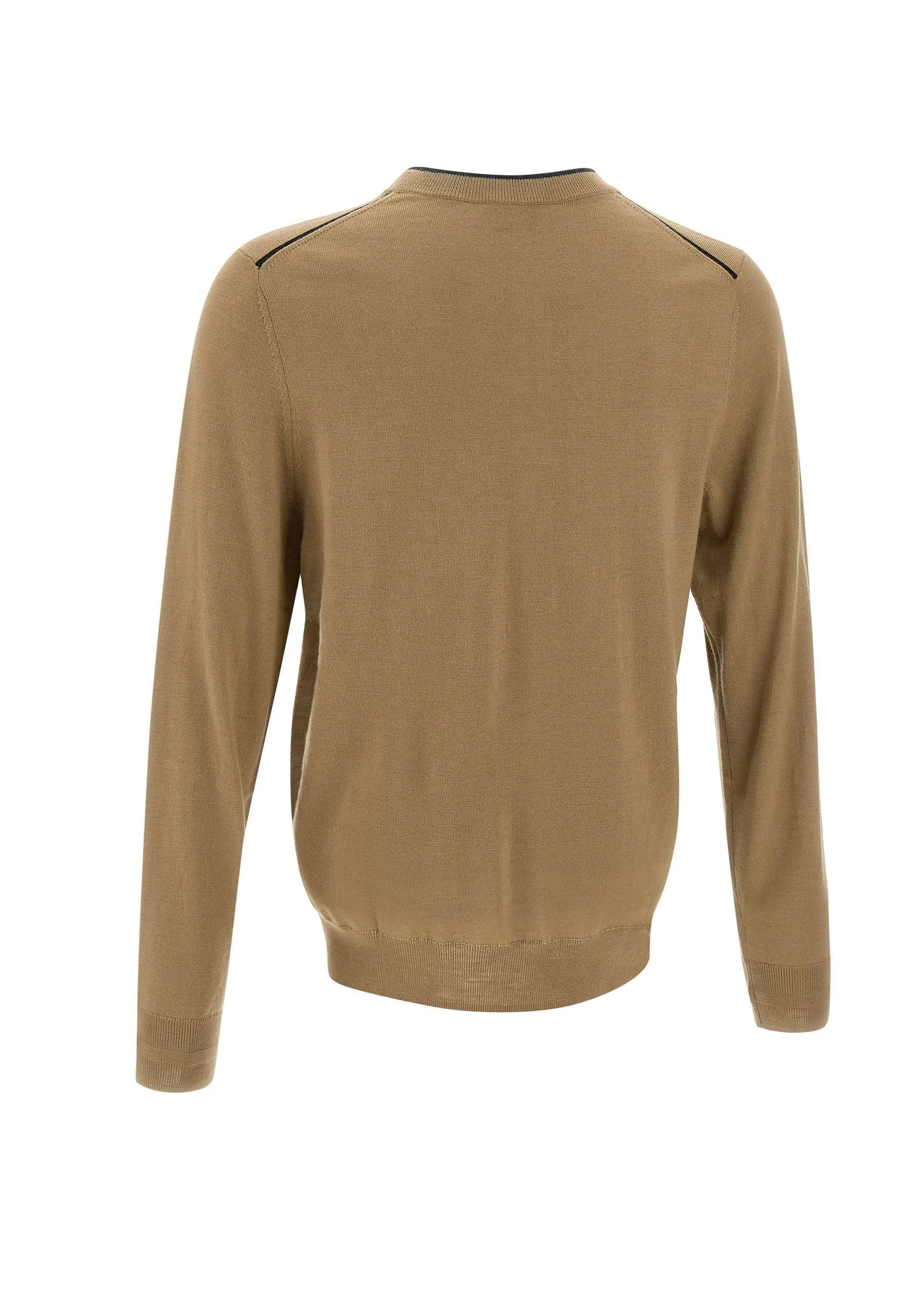 Men's Camel Wool Pullover Sweater