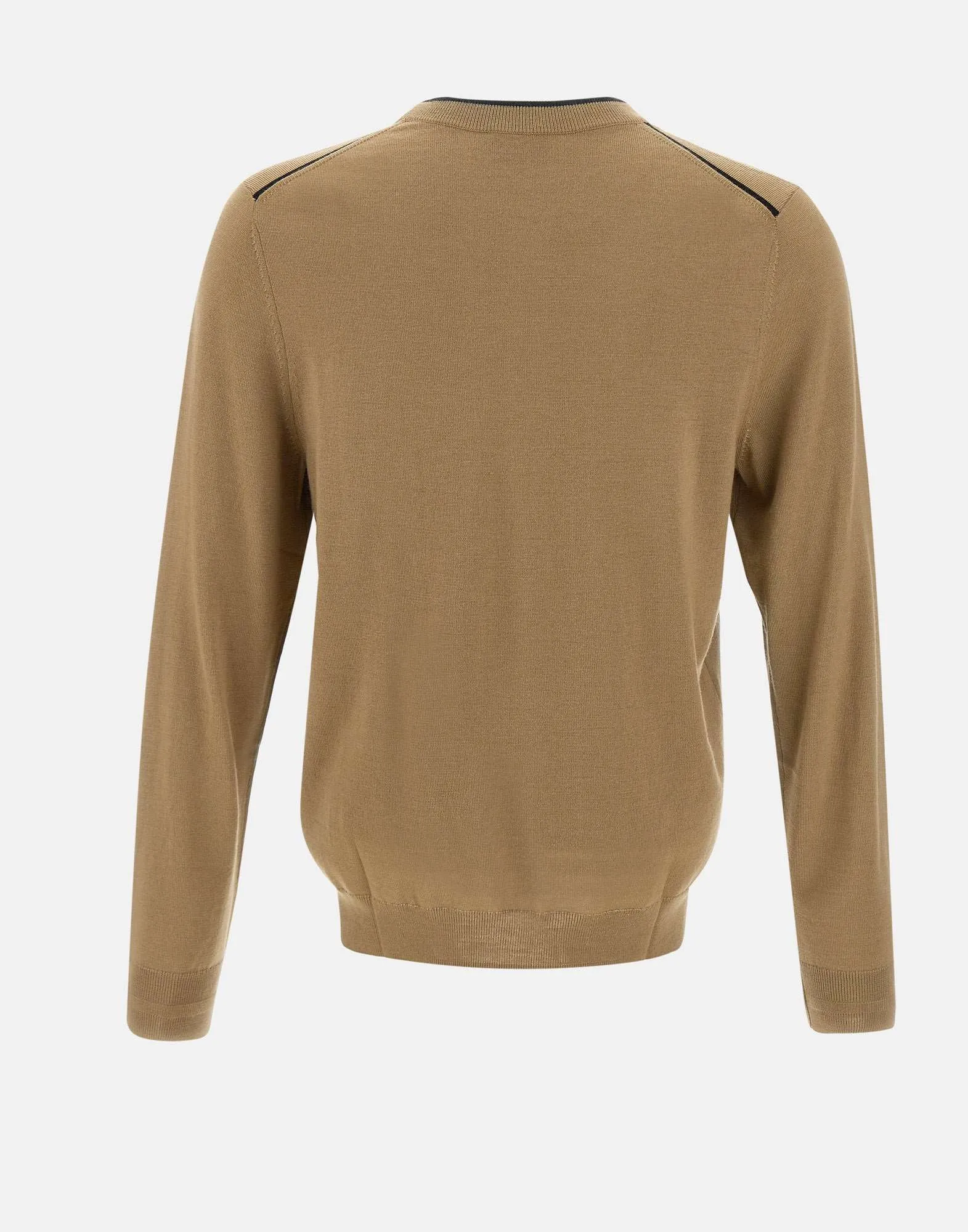 Men's Camel Wool Pullover Sweater