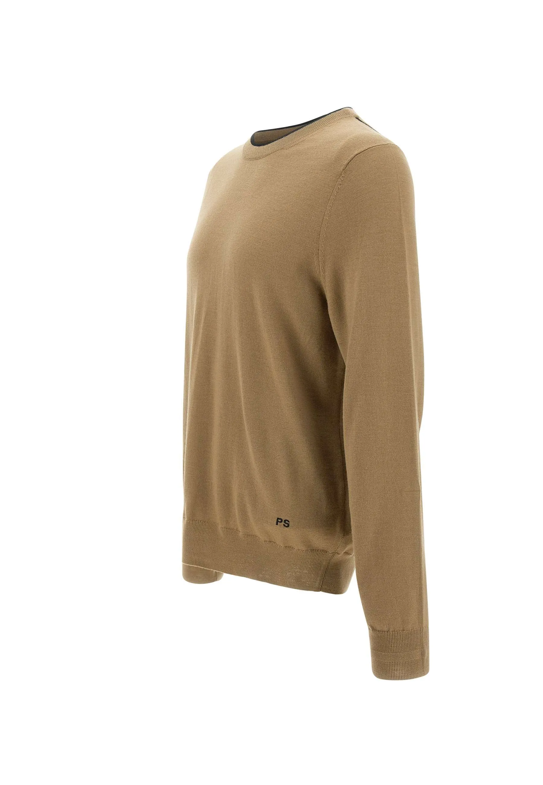 Men's Camel Wool Pullover Sweater