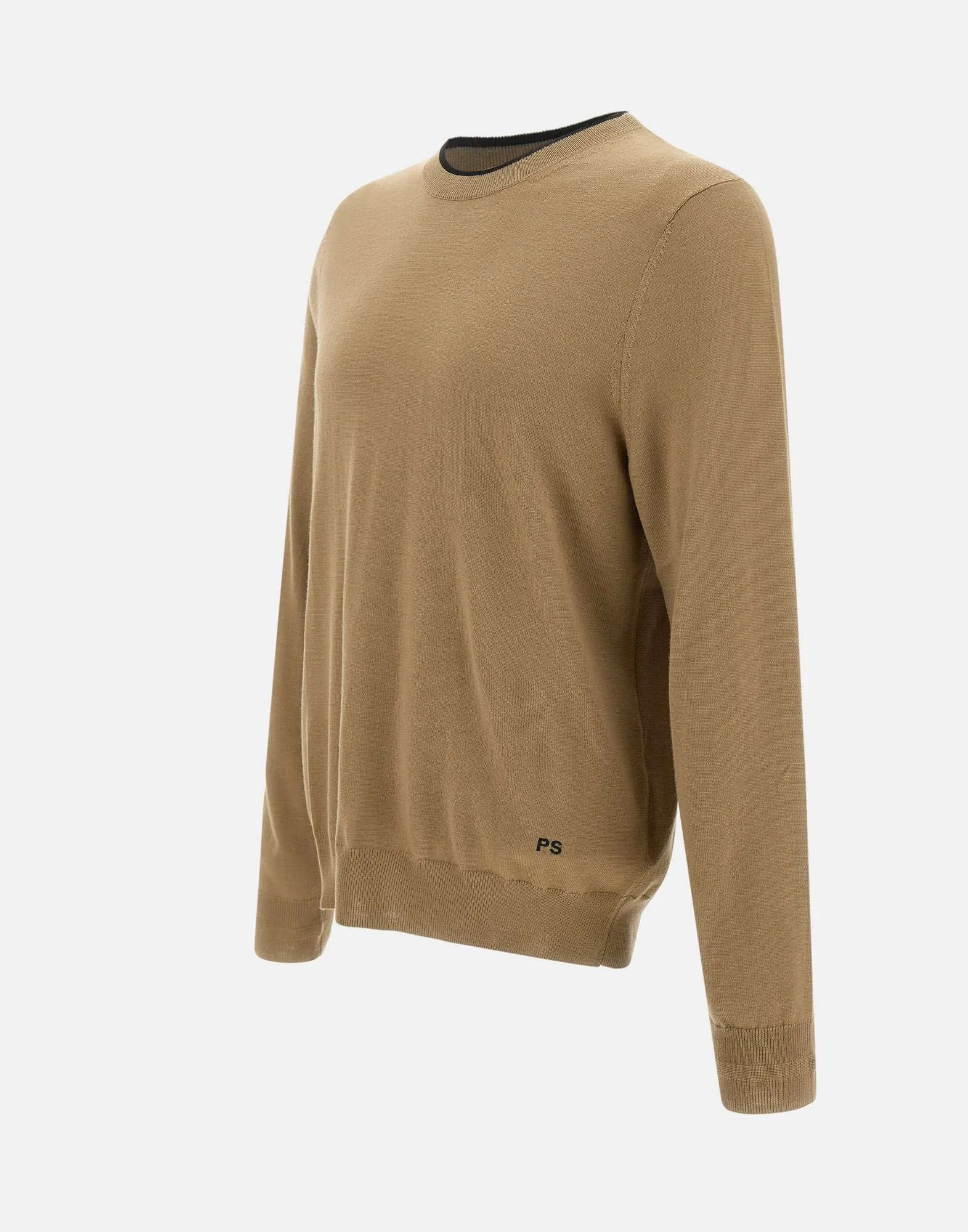 Men's Camel Wool Pullover Sweater