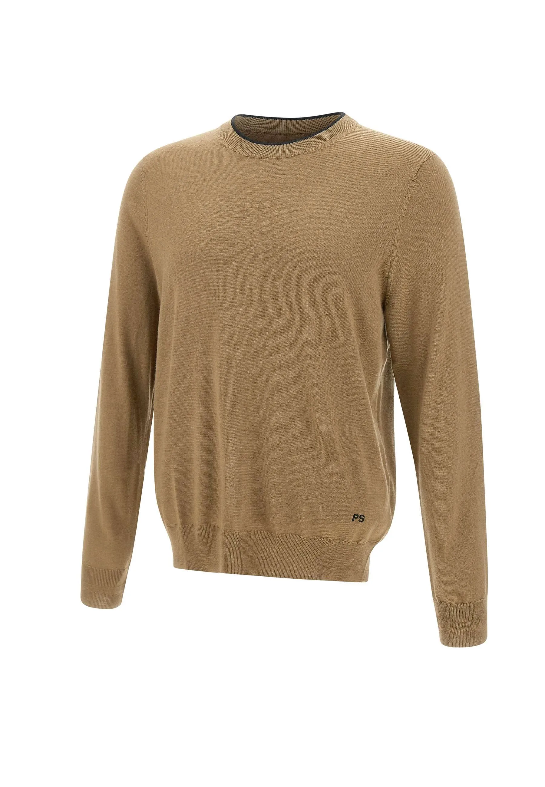 Men's Camel Wool Pullover Sweater