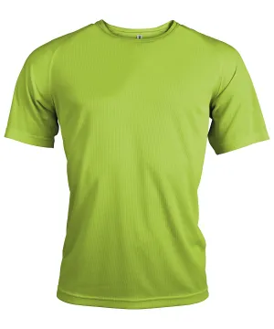 Mens short-sleeved sports T-shirt | Lime