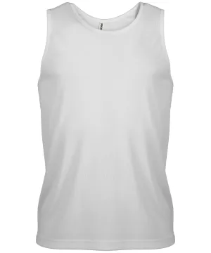 Mens sports vest | White